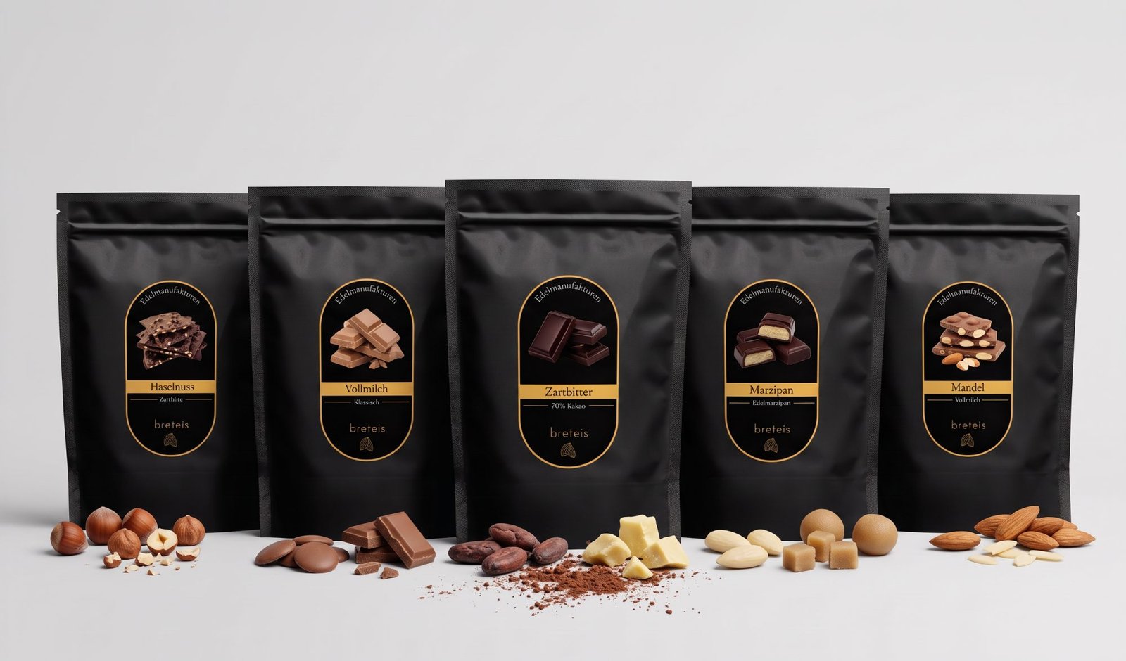 Breteis chocolate pouch range